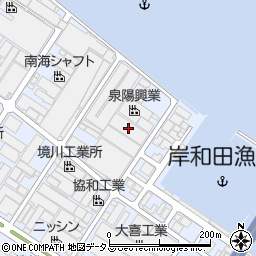 岸和田製鋼製品ヤードＣ棟周辺の地図