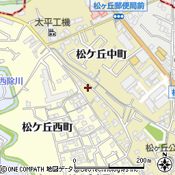 大阪府河内長野市松ケ丘中町周辺の地図
