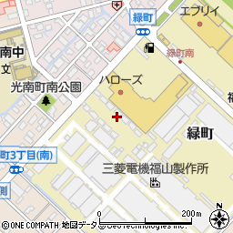広島県福山市緑町周辺の地図