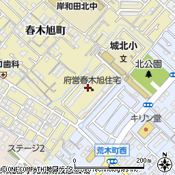 大阪府岸和田市春木旭町12周辺の地図