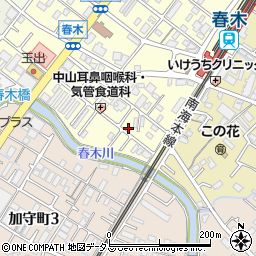 大阪府岸和田市春木若松町周辺の地図