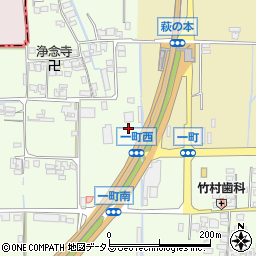 奈良県橿原市一町周辺の地図