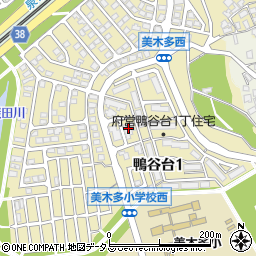 堺市鴨谷台自治会館周辺の地図