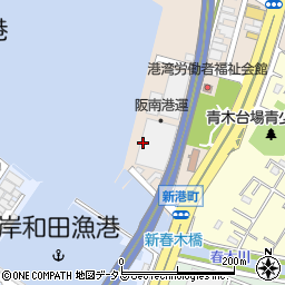 大阪府阪南港湾事務所　木材埠頭詰所周辺の地図