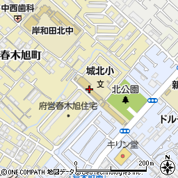 岸和田市立城北小学校周辺の地図