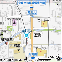 忍海バスセンター周辺の地図