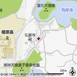 奈良県橿原市鳥屋町43周辺の地図