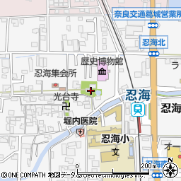 奈良県葛城市忍海周辺の地図