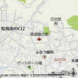 倉敷市　琴浦憩の家周辺の地図