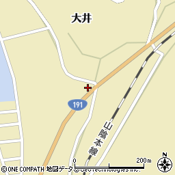 山口県萩市大井港浜1822周辺の地図