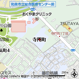 大阪府和泉市寺門町周辺の地図