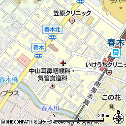 池田泉州銀行春木支店周辺の地図
