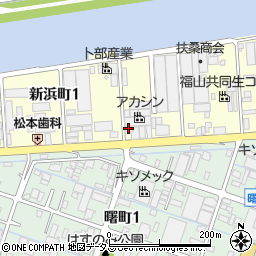 常盤家具新浜倉庫周辺の地図