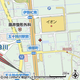 三重県伊勢市楠部町乙-124周辺の地図