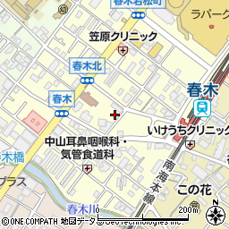 タイムズ池田泉州銀行春木支店第２駐車場周辺の地図