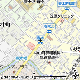 大阪府岸和田市春木若松町9-33周辺の地図