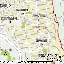 奈良県橿原市菖蒲町周辺の地図
