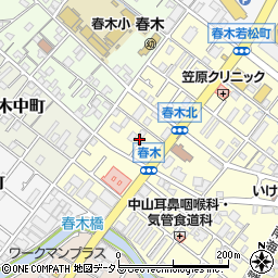 大阪府岸和田市春木若松町9-4周辺の地図