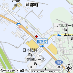 大阪府和泉市芦部町90周辺の地図