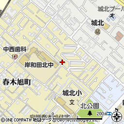大阪府岸和田市春木旭町38-42周辺の地図