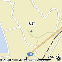 山口県萩市大井（大井土井）周辺の地図