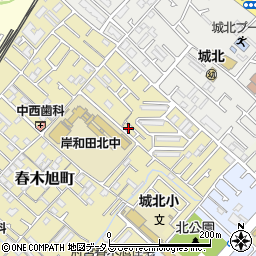 大阪府岸和田市春木旭町38-45周辺の地図