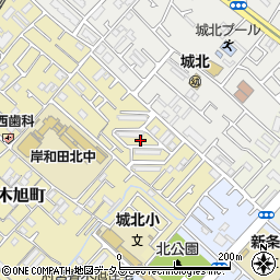大阪府岸和田市春木旭町38周辺の地図