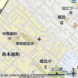 大阪府岸和田市春木旭町38-43周辺の地図