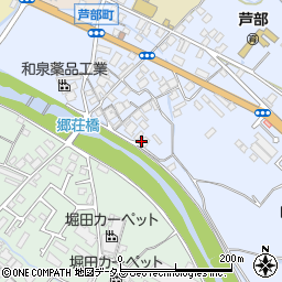 大阪府和泉市芦部町154周辺の地図