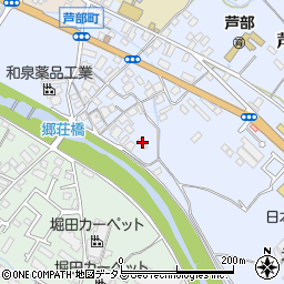 大阪府和泉市芦部町147周辺の地図