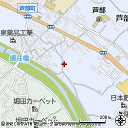 大阪府和泉市芦部町140周辺の地図