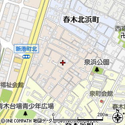 大阪府岸和田市春木南浜町周辺の地図