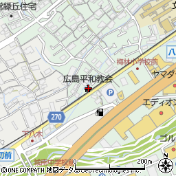 広島平和教会周辺の地図