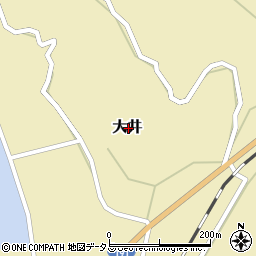 山口県萩市大井周辺の地図