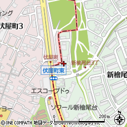 堺市南区新檜尾台4丁駐車場周辺の地図