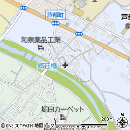 大阪府和泉市芦部町185周辺の地図
