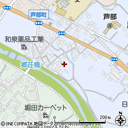 大阪府和泉市芦部町176周辺の地図