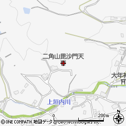 二角山毘沙門天周辺の地図