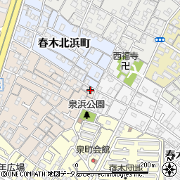大阪府岸和田市春木南浜町8-16周辺の地図