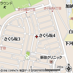 大阪府南河内郡河南町さくら坂4丁目周辺の地図