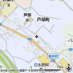 大阪府和泉市芦部町95周辺の地図