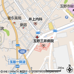 中国銀行玉支店周辺の地図