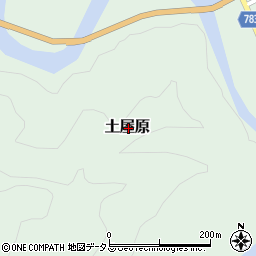 奈良県宇陀郡御杖村土屋原周辺の地図