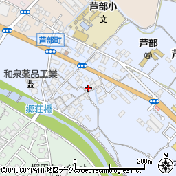 大阪府和泉市芦部町161周辺の地図