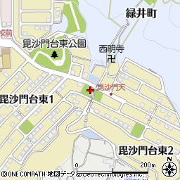毘沙門台東第２公園周辺の地図