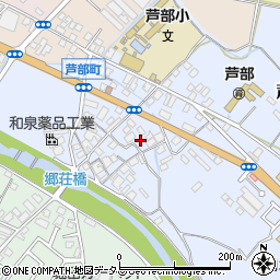 大阪府和泉市芦部町171周辺の地図