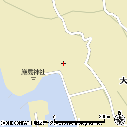 山口県萩市大井港周辺の地図