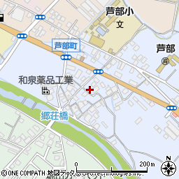 大阪府和泉市芦部町170周辺の地図