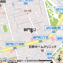 広島県福山市御門町周辺の地図
