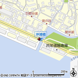 沖浦橋周辺の地図